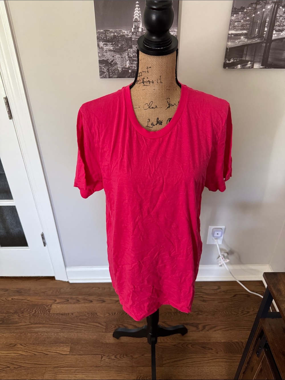 Bella Canvas Short Sleeve Crewneck Tee in Hot Pink